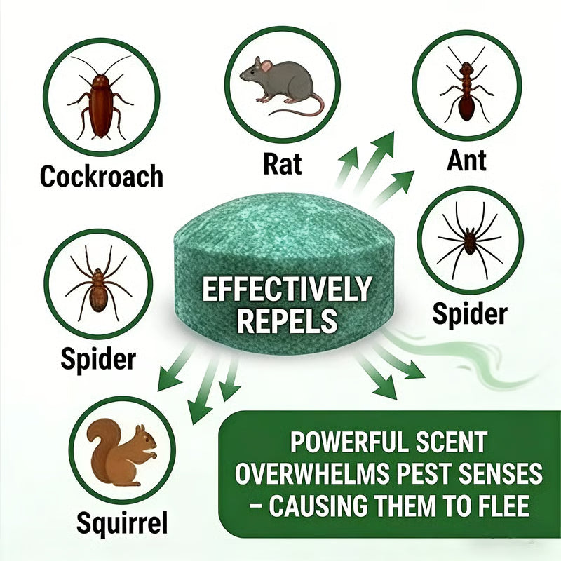 PestShield™ Rat & Cockroach Repellent Tablets | Long-Lasting Pest Protection