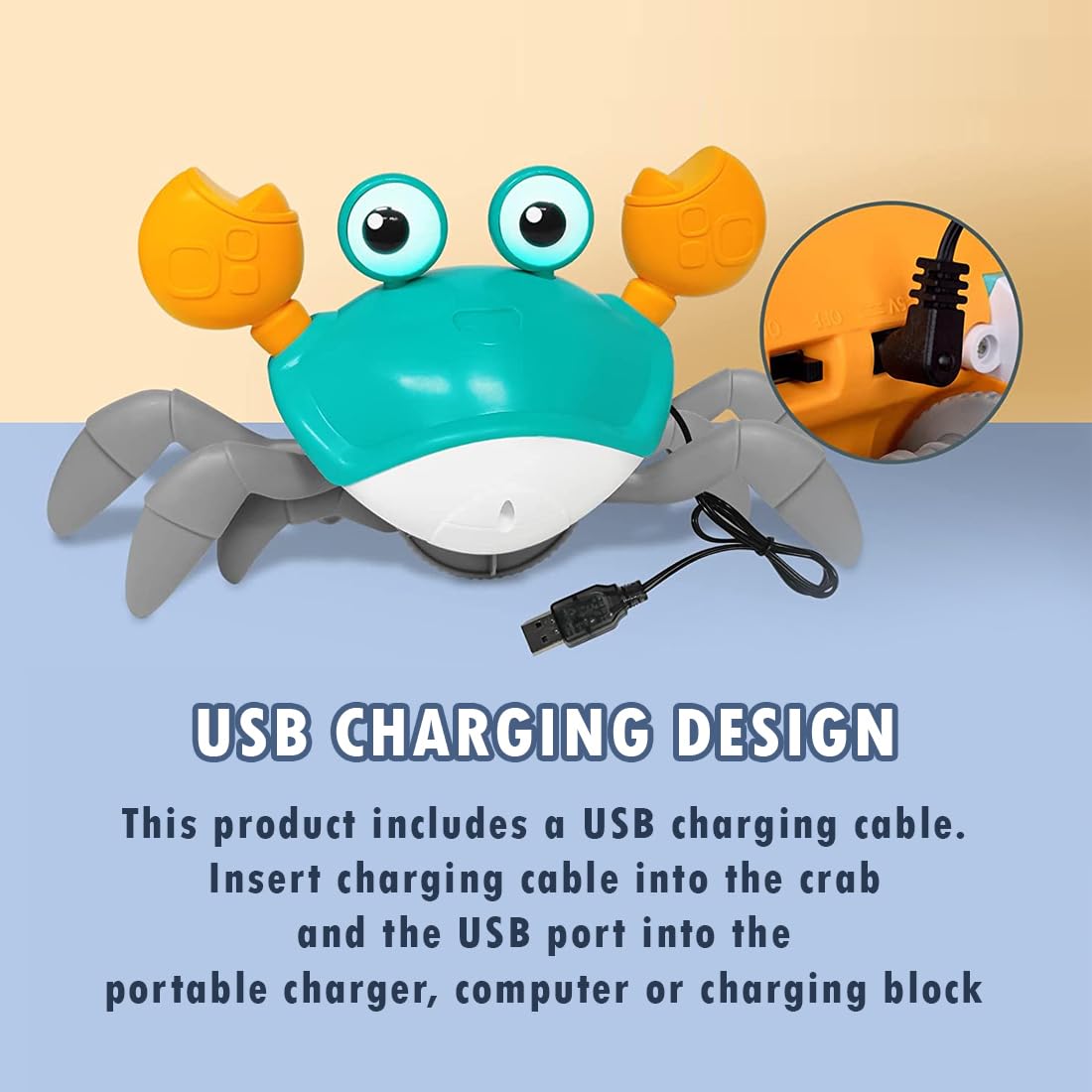 Auto-Sensing Obstacle-Crawling Crab Toy