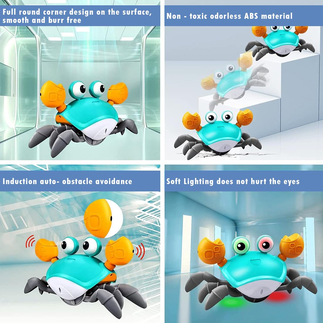 Auto-Sensing Obstacle-Crawling Crab Toy